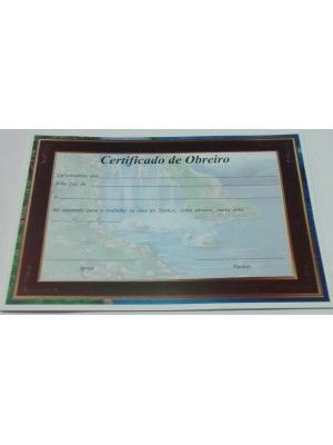 Certificado de Obreiro com 10 unidades