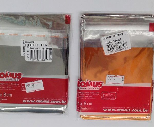 saquinho mini com lacre com 100 pçs
