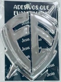 Placa adesivo escudo da fé grande