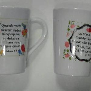 Caneca porcelana (mensagens salmos),200 ml